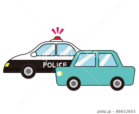 パトカー　警察　ベクターイラスト 86652603