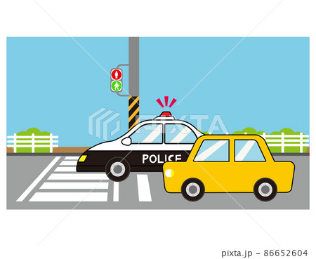 パトカー　警察　ベクターイラスト 86652604