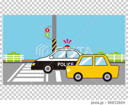 パトカー　警察　ベクターイラスト 86652604