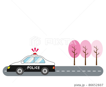 パトカー　警察　ベクターイラスト 86652607