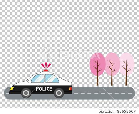 パトカー　警察　ベクターイラスト 86652607