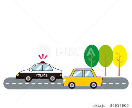 パトカー　警察　ベクターイラスト 86652609