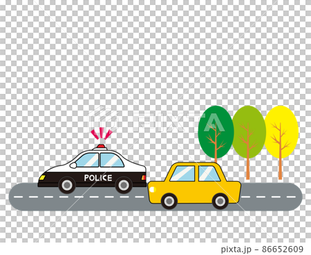 パトカー　警察　ベクターイラスト 86652609