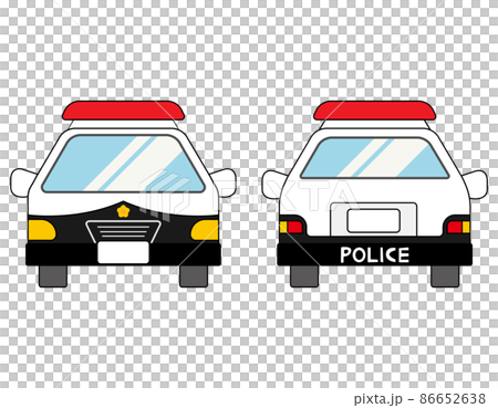 パトカー　警察　ベクターイラスト 86652638
