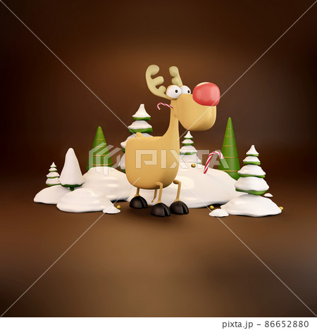 New 2022 Year is coming. Deer in snow New 2022 Year is coming. Deer in snow 86652880