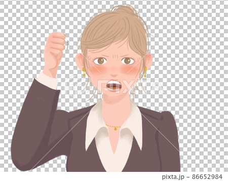 Working female office lady, anger Working female office lady, anger 86652984
