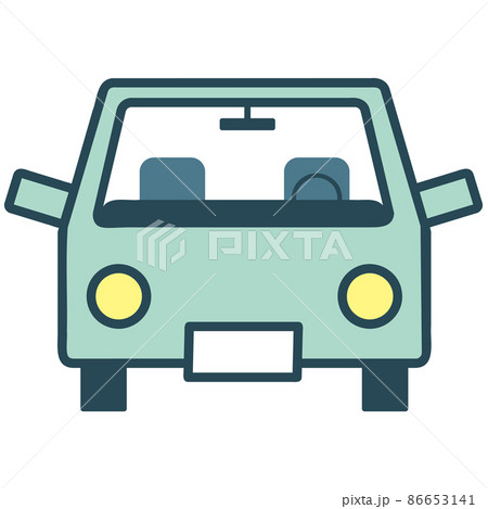 正面から見た車のイラスト素材
