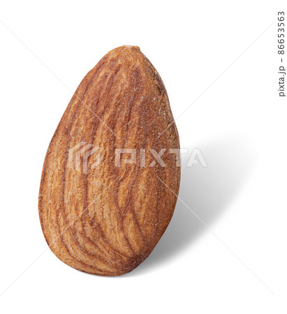 Close-up of almond isolated on white background Close-up of almond isolated on white background 86653563