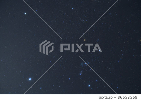 北杜市白州町、冬の大三角形とオリオン座 86653569