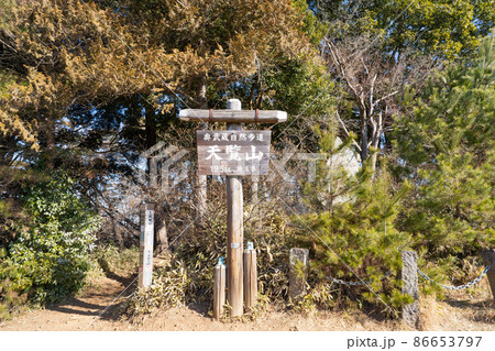 天覧山の山頂(県立奥武蔵自然公園) 天覧山の山頂(県立奥武蔵自然公園) 86653797