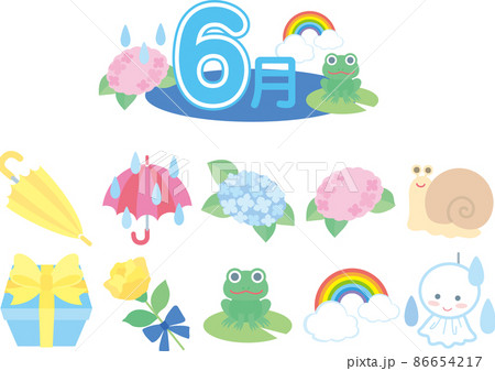 6月のイラストセット 86654217
