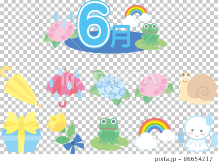 6月のイラストセット 86654217
