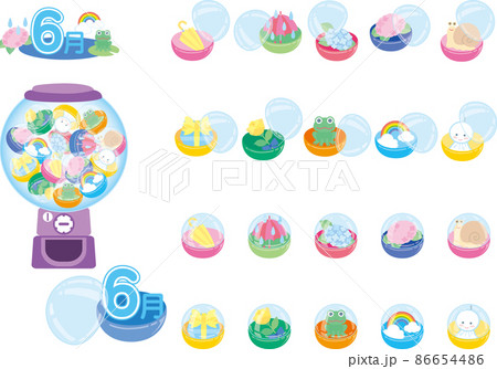 6月のガチャポンイラスト_セット 86654486