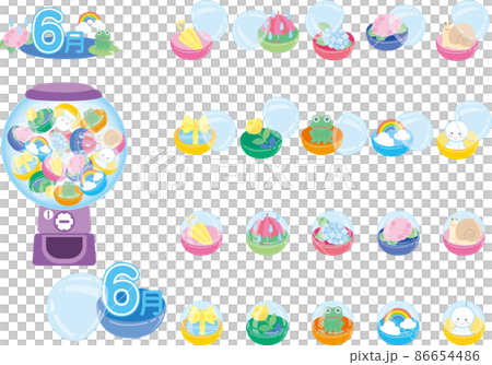 6月のガチャポンイラスト_セット 86654486