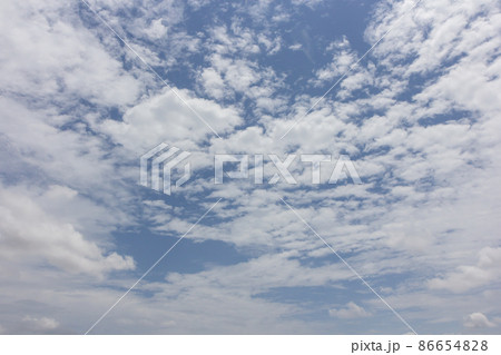 Blue sky with clouds background 86654828