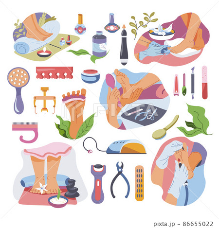 Pedicure and nail treatment in spa salon beauty Pedicure and nail treatment in spa salon beauty 86655022