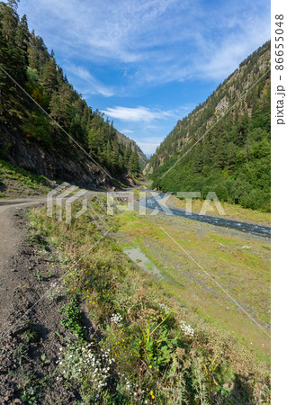 Beautiful landscape of the mountainous region of Georgia, Tusheti 86655048