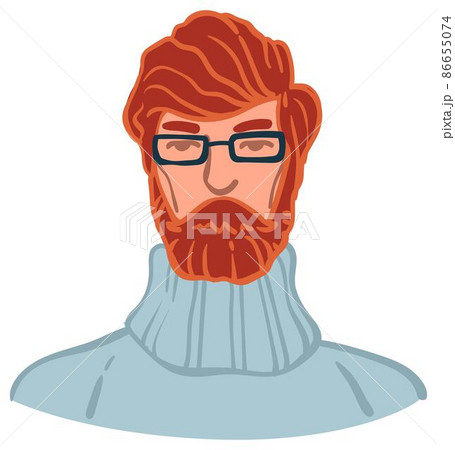 Redhead man with beard, mustache portrait of guy Redhead man with beard, mustache portrait of guy 86655074