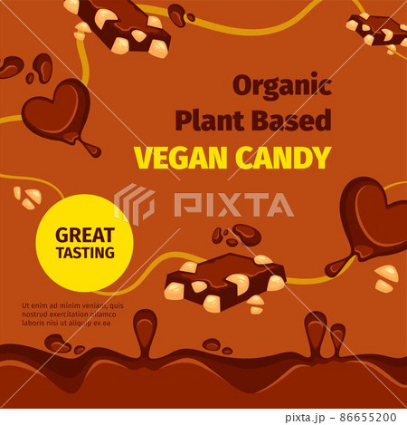 Organic plant based vegan candy and chocolate 86655200
