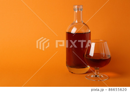 Concept of hard alcoholic drinks with cognac Concept of hard alcoholic drinks with cognac 86655620
