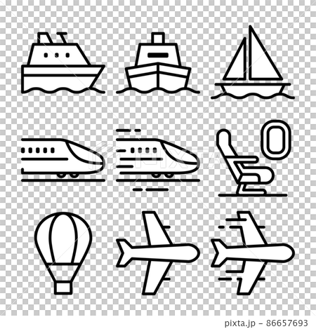 交通/交通圖標集長途旅行 交通/交通圖標集長途旅行 86657693