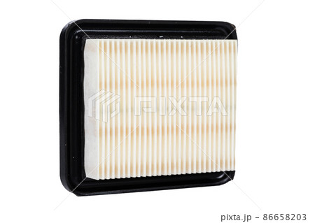 square air filter for gardening equipment on a white isolated background square air filter for gardening equipment on a white isolated background 86658203