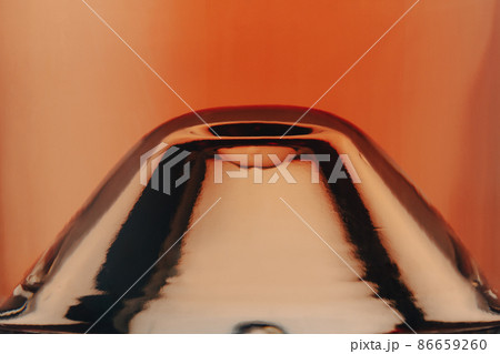 closeup of a rose wine bottle punt 86659260