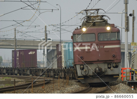 北陸本線　加賀笠間－美川　JR貨物　EF81-30（富山） 86660055