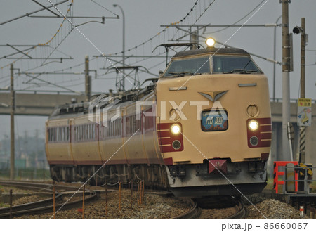 北陸本線　加賀笠間－美川　JR西日本　485系　K12編成（金沢）　加越 86660067