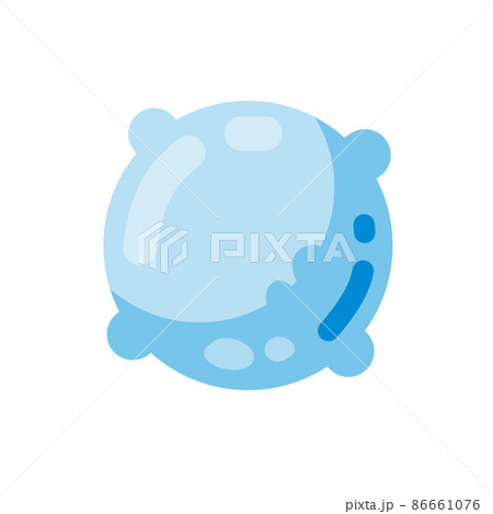 Blue pillow. Color picture. Cartoon flat illustration. Soft cushion. Blue pillow. Color picture. Cartoon flat illustration. Soft cushion. 86661076
