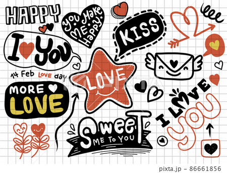 Love doodles background 86661856