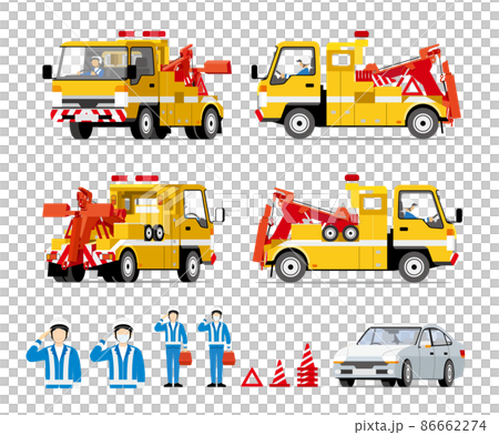 拖車, 道路服務, 拖車, 工作人員, 插圖, 設置 86662274
