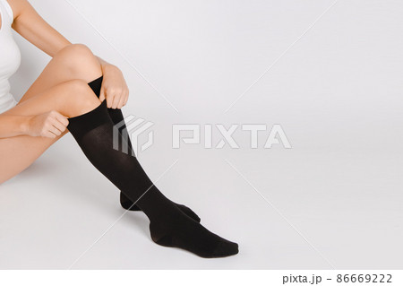 Medical Compression Stockings for varicose - Stock Photo