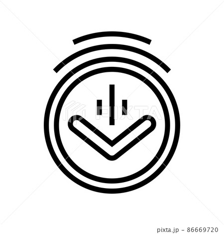 down scroll line icon vector illustration 86669720