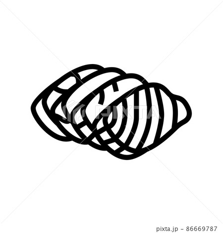 sashimi salmon line icon vector illustration 86669787