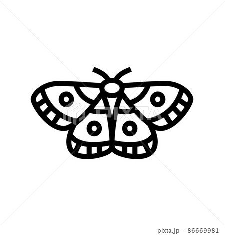 moth insect line icon vector illustration moth insect line icon vector illustration 86669981