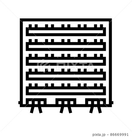 apartment house line icon vector illustration 86669991