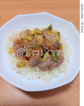 家庭の豚丼 86670095