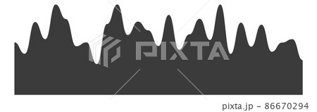 Area chart icon. Black volume level graph Area chart icon. Black volume level graph 86670294
