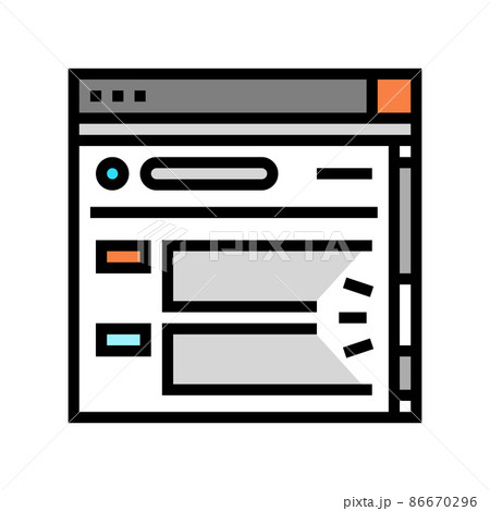 web page scroll color icon vector illustration web page scroll color icon vector illustration 86670296