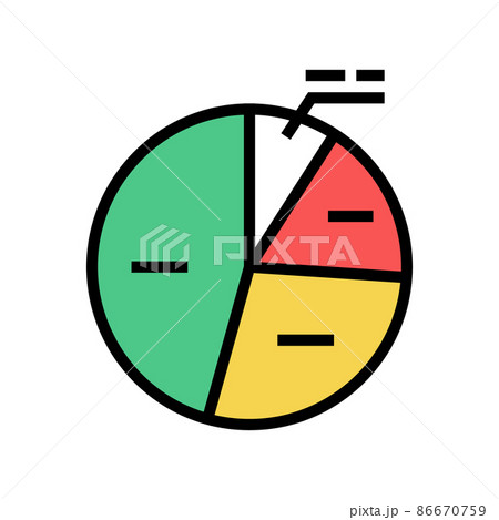 pie chart color icon vector illustration pie chart color icon vector illustration 86670759