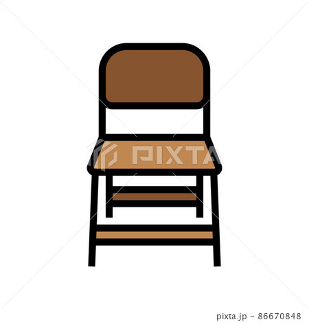 folding chair color icon vector illustration 86670848