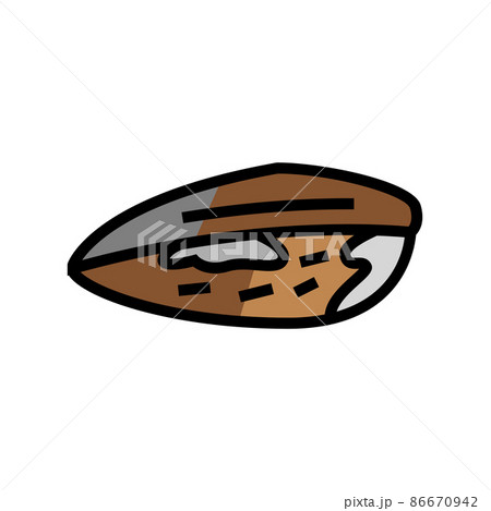 mussel closed shell color icon vector illustration 86670942