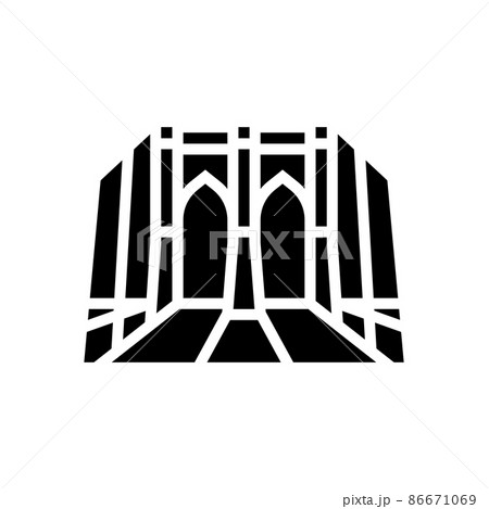 brooklyn bridge glyph icon vector illustration 86671069