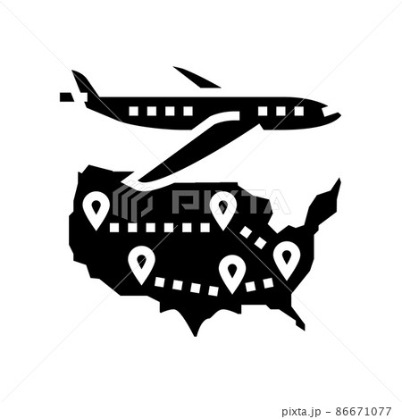 usa travel glyph icon vector illustration usa travel glyph icon vector illustration 86671077