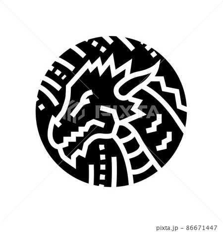 dragon chinese horoscope animal glyph icon vector illustration 86671447
