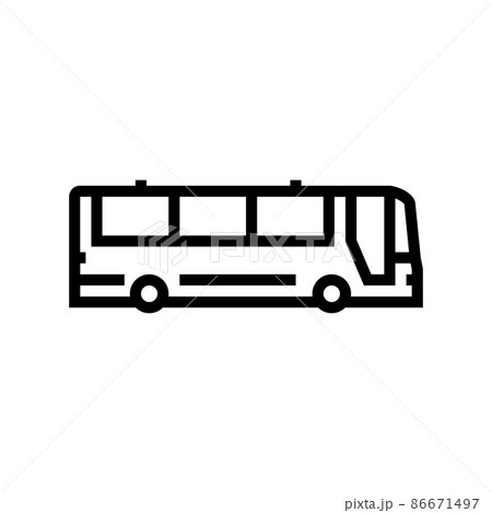 bus transport line icon vector illustration bus transport line icon vector illustration 86671497