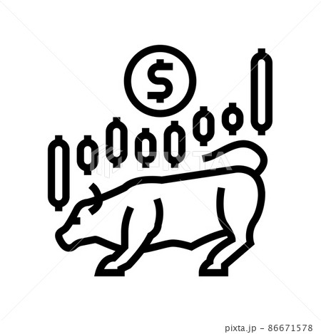 stock market line icon vector illustration 86671578