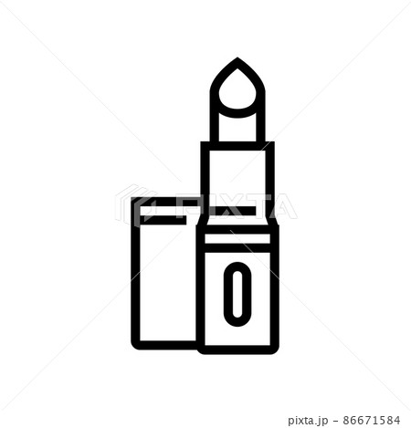 lipstick cosmetology accessory line icon vector illustration lipstick cosmetology accessory line icon vector illustration 86671584