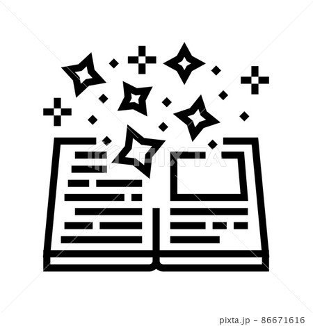 book magic line icon vector illustration 86671616